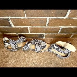 SALE AGL Snake Skin Sandals - Size 9.5